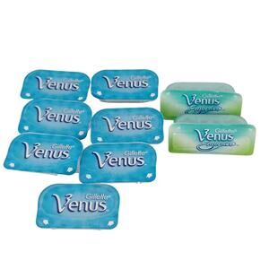 7 Gillette Venus & 2 Gillette Embrace Razor Blade Refill Cartridges NEW